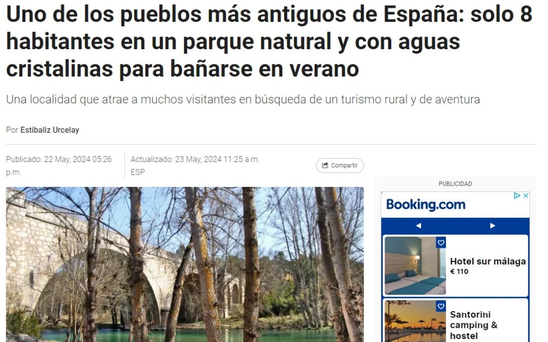 Valtablado del Río aparece en INFOBAE como localidad destacada a la hora de atraer turismo rural y de aventura